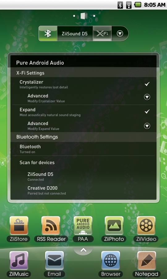 Die Audio-Oberfläche